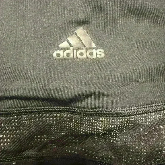 Women’s leggings by Adidas in black & gray high waisted with raised pattern LG - Picture 9 of 9